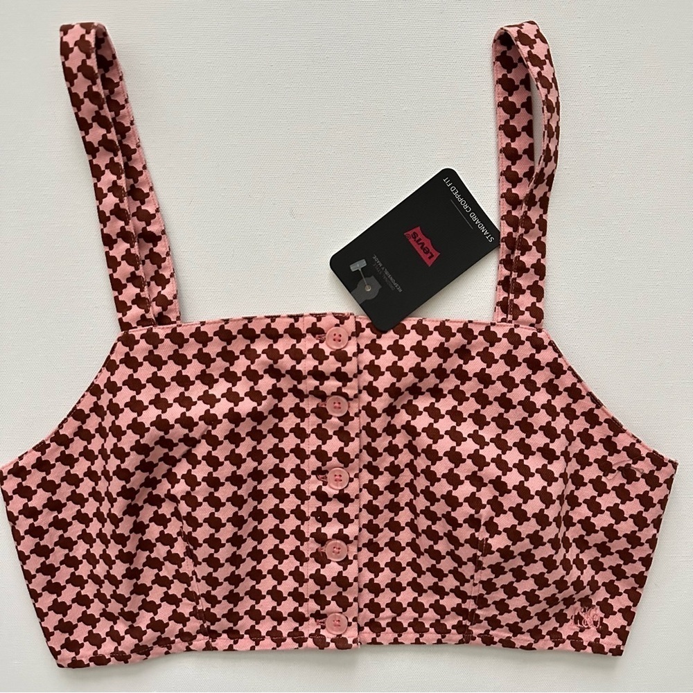 Levi’s Women’s Nadia Houndstooth Crop Top Size XS